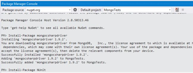 package manager console
